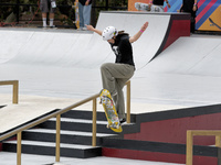 Momiji Nishiya, Japan, during the World Skate Games Italia 2024, Women's Quarterfinal underway in Rome, Italy, on September 12, 2024 (