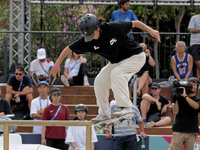 Ibuki Matsumoto from Japan competes during the Woman Quarter of Final at the World Skate Games in Rome, Italy, on September 12, 2024. (