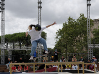 Rizu Akama from Japan competes in the World Skate Games Italia 2024, Women's Quarterfinals in Rome, Italy, on September 12, 2024. (