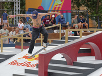 Gustavo Ribeiro, from Portugal, during the World Skate Games Italia 2024, Men's Quarterfinal underway in Rome, Italy, on September 12, 2024...