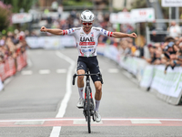 Marc Hirschi (SUI - UAE Team Emirates) wins the 72nd Tour of Tuscany, Coppa Sabatini, in Peccioli, Italy, on September 12, 2024. (