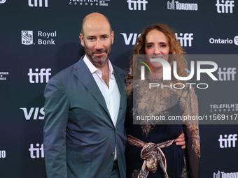 Rafael Mormer and Jessica Elbaum attend the premiere of ''Will & Harper'' during the 2024 Toronto International Film Festival at Roy Thomson...