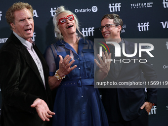 Will Ferrell, Harper Steele, and Josh Greenbaum attend the premiere of ''Will & Harper'' during the 2024 Toronto International Film Festival...