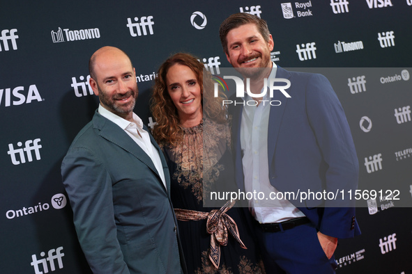 Rafael Mormer, Jessica Elbaum, and Chris Leggett attend the premiere of ''Will & Harper'' during the 2024 Toronto International Film Festiva...