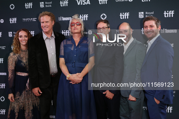 Jessica Elbaum, Will Ferrell, Harper Steele, Josh Greenbaum, Rafael Marmor, and Chris Leggett attend the premiere of ''Will & Harper'' durin...