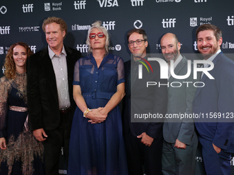 Jessica Elbaum, Will Ferrell, Harper Steele, Josh Greenbaum, Rafael Marmor, and Chris Leggett attend the premiere of ''Will & Harper'' durin...