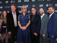 Jessica Elbaum, Will Ferrell, Harper Steele, Josh Greenbaum, Rafael Marmor, and Chris Leggett attend the premiere of ''Will & Harper'' durin...