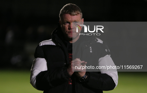 Doncaster Rovers's Manager Grant McCann during the Sky Bet League 2 match between Harrogate Town and Doncaster Rovers at Wetherby Road in Ha...