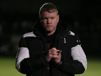 Doncaster Rovers's Manager Grant McCann during the Sky Bet League 2 match between Harrogate Town and Doncaster Rovers at Wetherby Road in Ha...