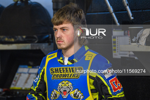 Kean Dicken of the Sheffield Tiger Cubs during the WSRA National Development League match between Sheffield Tiger Cubs and Belle Vue Colts a...