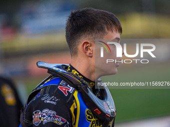 Jamie Etherington of the Sheffield Tiger Cubs during the WSRA National Development League match between the Sheffield Tiger Cubs and the Bel...