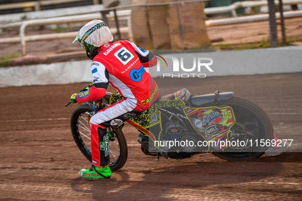 Belle Vue Colts' William Cairns is in action during the WSRA National Development League match between Sheffield Tiger Cubs and Belle Vue Co...