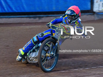 Sheffield Tiger Cubs' Nathan Ablitt is in action during the WSRA National Development League match between Sheffield Tiger Cubs and Belle Vu...