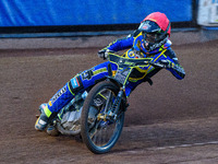 Sheffield Tiger Cubs' Nathan Ablitt is in action during the WSRA National Development League match between Sheffield Tiger Cubs and Belle Vu...