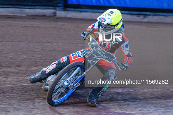 Belle Vue Colts' Jack Shimelt is in action during the WSRA National Development League match between Sheffield Tiger Cubs and Belle Vue Colt...