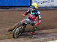 Belle Vue Colts' Harry McGurk is in action during the WSRA National Development League match between Sheffield Tiger Cubs and Belle Vue Colt...