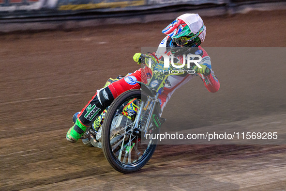 Belle Vue Colts' William Cairns is in action during the WSRA National Development League match between Sheffield Tiger Cubs and Belle Vue Co...