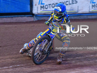 Jamie Etherington of the Sheffield Tiger Cubs competes during the WSRA National Development League match between the Sheffield Tiger Cubs an...