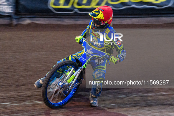 Kean Dicken of the Sheffield Tiger Cubs competes during the WSRA National Development League match between Sheffield Tiger Cubs and Belle Vu...