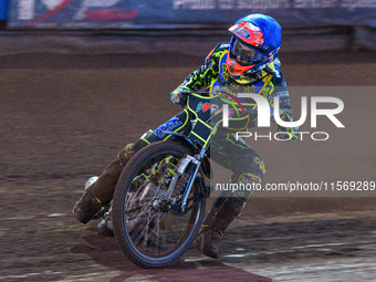 Sheffield Tiger Cubs' Ace Pijper is in action during the WSRA National Development League match between Sheffield Tiger Cubs and Belle Vue C...