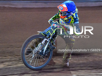 Sheffield Tiger Cubs' Ace Pijper is in action during the WSRA National Development League match between Sheffield Tiger Cubs and Belle Vue C...