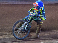 Sheffield Tiger Cubs' Ace Pijper is in action during the WSRA National Development League match between Sheffield Tiger Cubs and Belle Vue C...