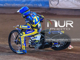 Jamie Etherington of the Sheffield Tiger Cubs competes during the WSRA National Development League match between the Sheffield Tiger Cubs an...