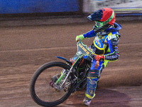 Luke Harrison of the Sheffield Tiger Cubs competes during the WSRA National Development League match between the Sheffield Tiger Cubs and th...