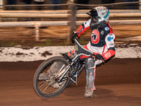 Belle Vue Colts' Matt Marson is in action during the WSRA National Development League match between Sheffield Tiger Cubs and Belle Vue Colts...