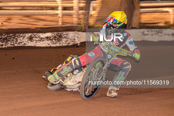 Belle Vue Colts' William Cairns is in action during the WSRA National Development League match between Sheffield Tiger Cubs and Belle Vue Co...