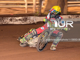 Belle Vue Colts' William Cairns is in action during the WSRA National Development League match between Sheffield Tiger Cubs and Belle Vue Co...