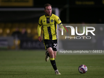 Stephen Dooley of Harrogate Town during the Sky Bet League 2 match between Harrogate Town and Doncaster Rovers at Wetherby Road in Harrogate...