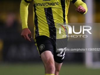 Stephen Dooley of Harrogate Town during the Sky Bet League 2 match between Harrogate Town and Doncaster Rovers at Wetherby Road in Harrogate...