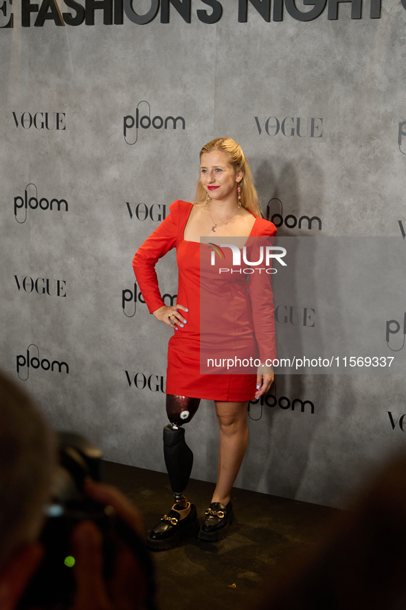 Desiree Vila attends a photocall for Vogue Fashion's Night Out 2024 in Madrid, Spain, on September 13, 2024. 