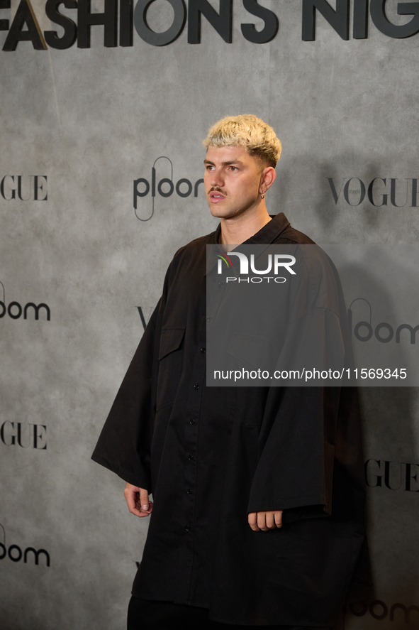 Max attends a photocall for Vogue Fashion's Night Out 2024 in Madrid, Spain, on September 13, 2024. 