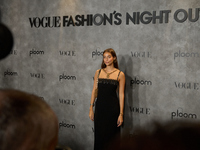 Julieta Padros attends the photocall for Vogue Fashion's Night Out 2024 in Madrid, Spain, on September 13, 2024. (