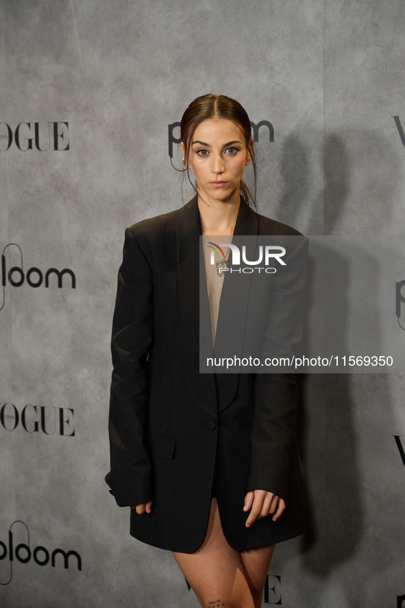 Claudia Salas attends a photocall for Vogue Fashion's Night Out 2024 in Madrid, Spain, on September 13, 2024. 