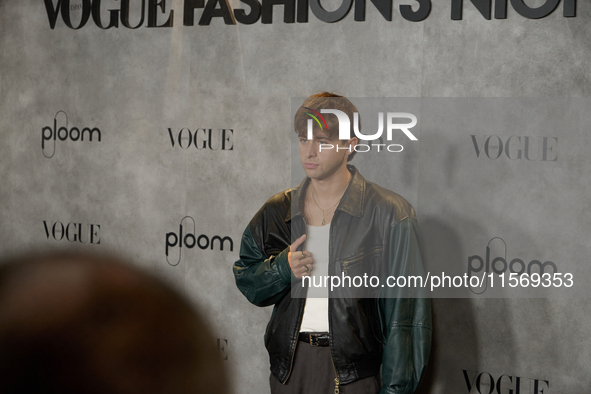 Daniel Sabater attends the photocall for Vogue Fashion's Night Out 2024 in Madrid, Spain, on September 13, 2024. 