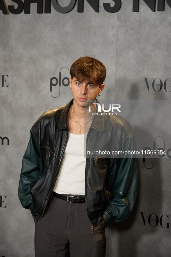 Daniel Sabater attends the photocall for Vogue Fashion's Night Out 2024 in Madrid, Spain, on September 13, 2024. 