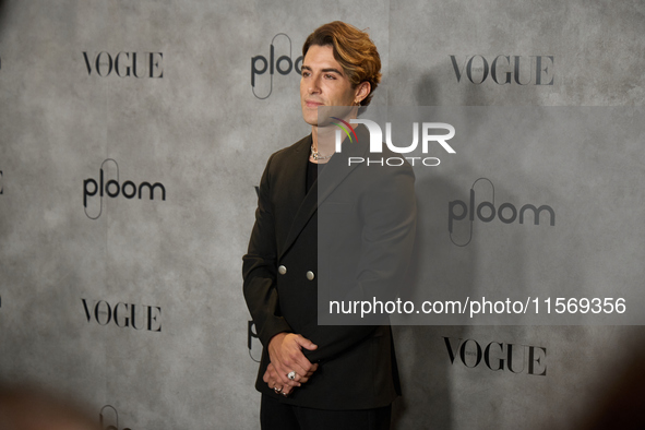 Alvaro Luna attends the photocall for Vogue Fashion's Night Out 2024 in Madrid, Spain, on September 13, 2024. 