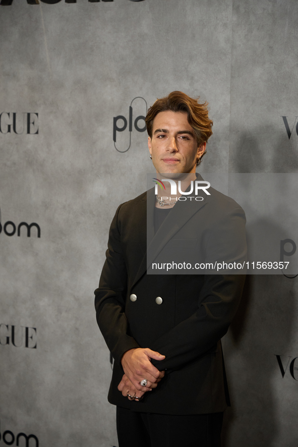 Alvaro Luna attends the photocall for Vogue Fashion's Night Out 2024 in Madrid, Spain, on September 13, 2024. 