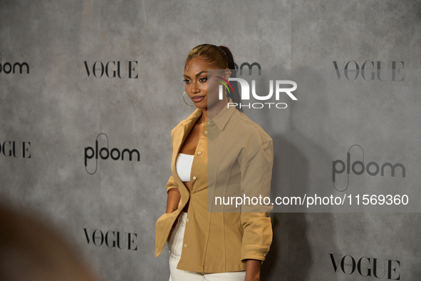 Nia Correia attends the photocall for Vogue Fashion's Night Out 2024 in Madrid, Spain, on September 13, 2024. 