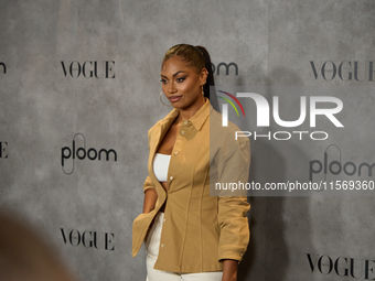 Nia Correia attends the photocall for Vogue Fashion's Night Out 2024 in Madrid, Spain, on September 13, 2024. (