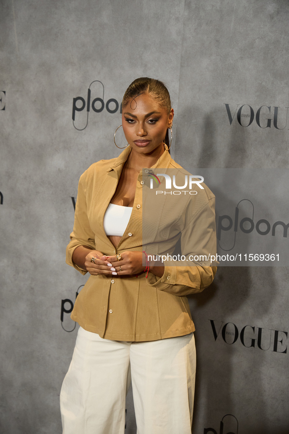 Nia Correia attends the photocall for Vogue Fashion's Night Out 2024 in Madrid, Spain, on September 13, 2024. 