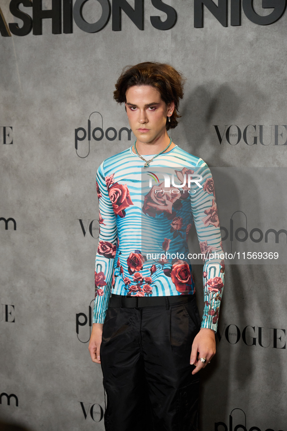 Luca Lozano attends the photocall for Vogue Fashion's Night Out 2024 in Madrid, Spain, on September 13, 2024. 