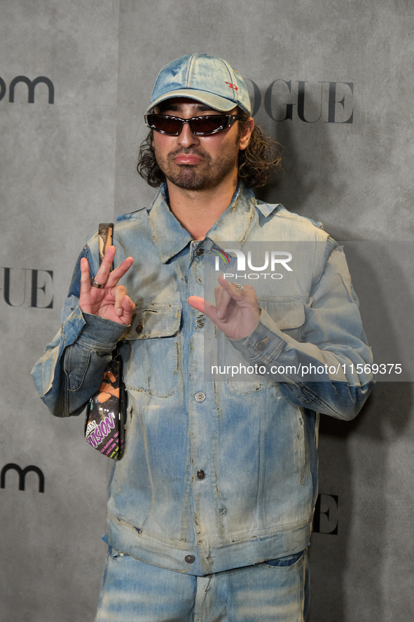 Charlie attends a photocall for Vogue Fashion's Night Out 2024 in Madrid, Spain, on September 13, 2024. 