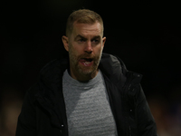 Harrogate Town Manager Simon Weaver during the Sky Bet League 2 match between Harrogate Town and Doncaster Rovers at Wetherby Road in Harrog...