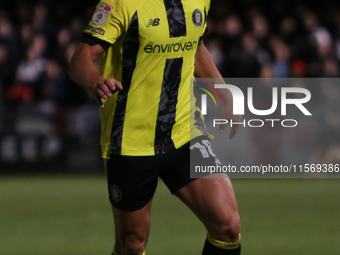 Harrogate Town's Jack Muldoon during the Sky Bet League 2 match between Harrogate Town and Doncaster Rovers at Wetherby Road in Harrogate, E...