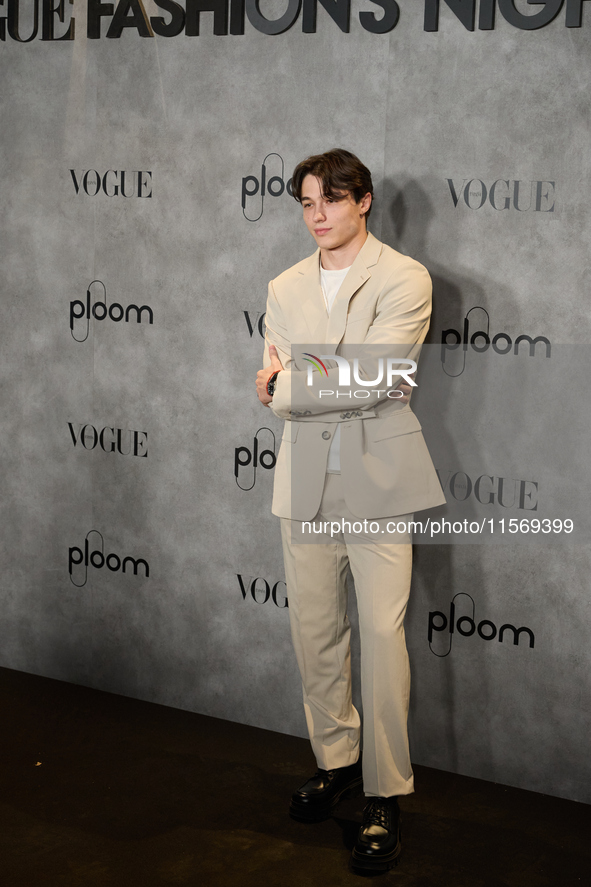 A photocall for Vogue Fashion's Night Out 2024 takes place in Madrid, Spain, on September 13, 2024. 