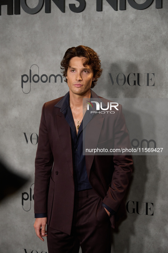 Alex Sanchez de Mora attends a photocall for Vogue Fashion's Night Out 2024 in Madrid, Spain, on September 13, 2024. 